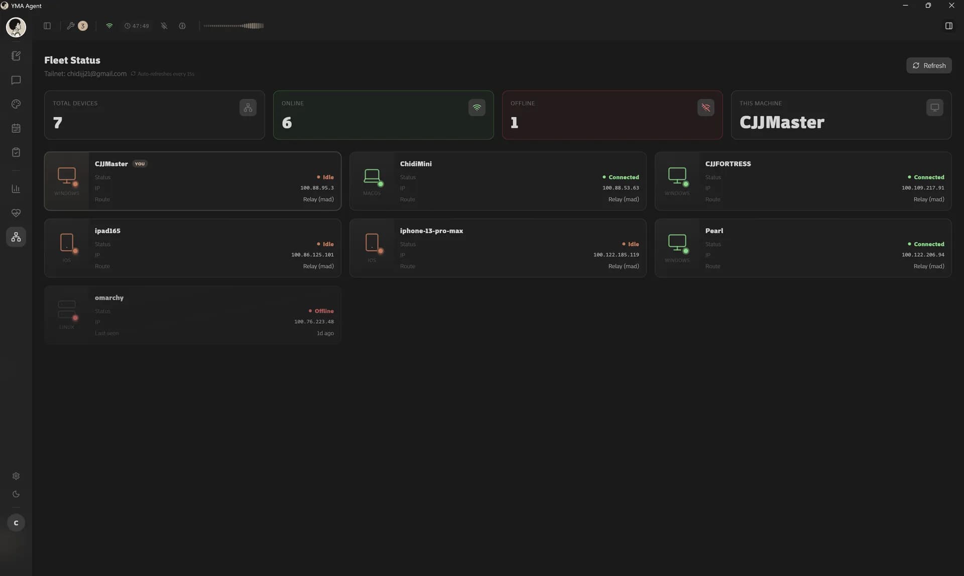 Yma Agent — Fleet Management
